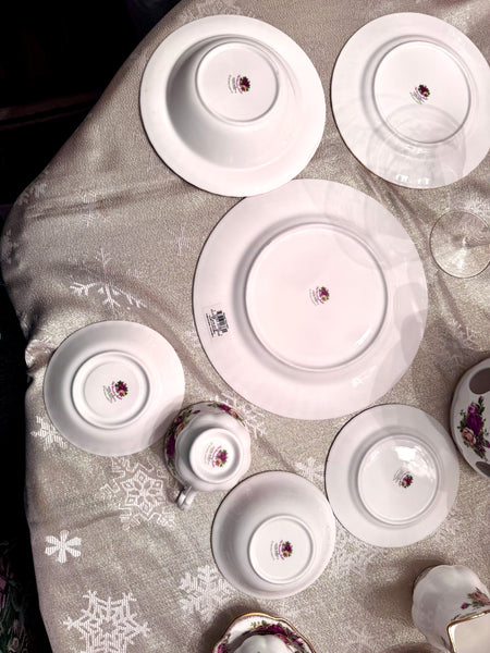 49 Piece Set of Royal Albert Old Country Roses China - Service for 8