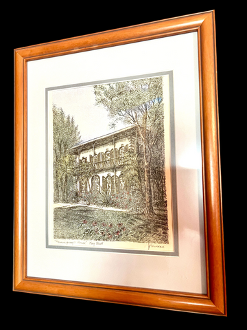 Hemingway’s House Framed Signed Key West Print by J Rousseau