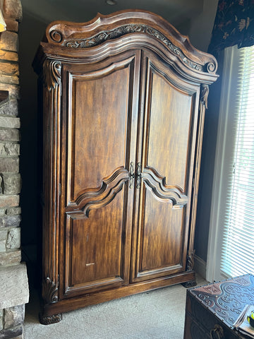 Hickory White Solid Wood Armoire