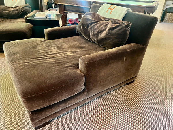 Pair of Crate and Barrel Double Chaise Loungers