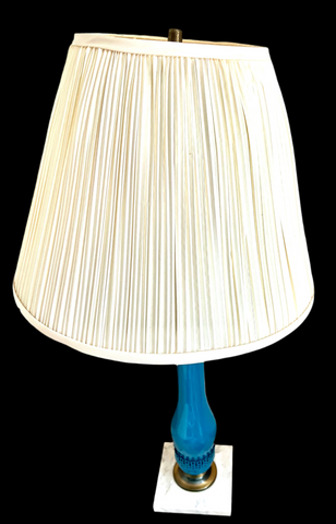 Blue Glass Table Lamp