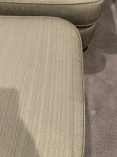 Green Upholstered Oversized Chair and Ottoman