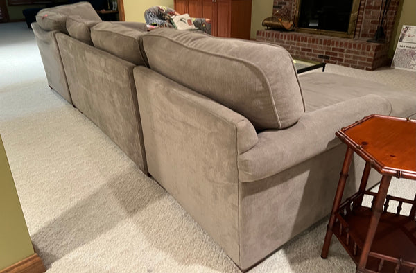 3 Piece Sectional with Chaise and Curved Corner