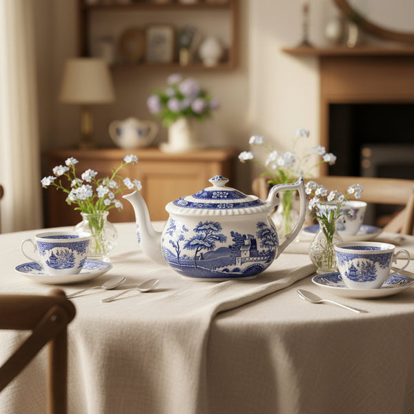 Spode Tower Blue Coffee Tea Pot