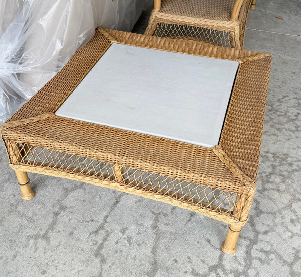 Vintage Lloyd Flanders Lloyd Loom 7-Piece Wicker Set