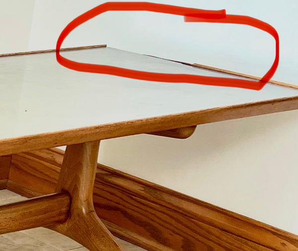 Vintage Heritage Henredon Wishbone MCM Stainless Steel and Walnut Coffee Table