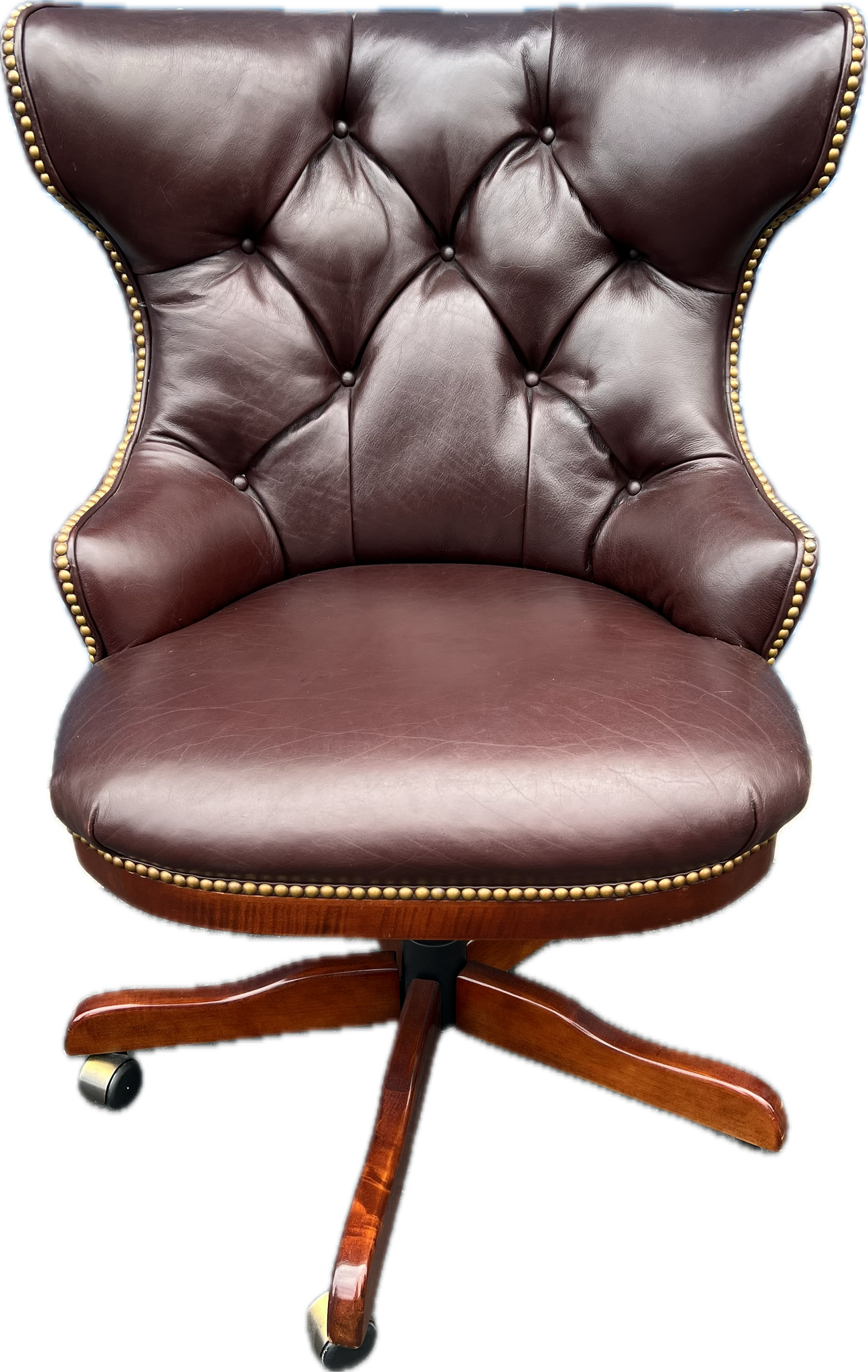 Century Furniture Tufted Leather Camden Executive Office Chair