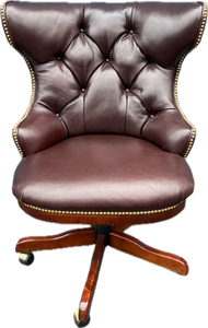 Century Furniture Tufted Leather Camden Executive Office Chair