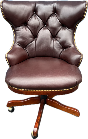 Century Furniture Tufted Leather Camden Executive Office Chair