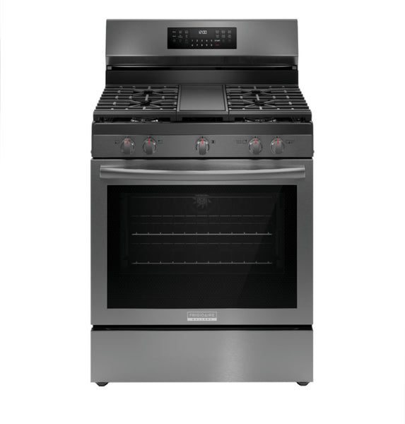 Frigidaire Gallery Black Stainless Gas 5 Burner 30" Range