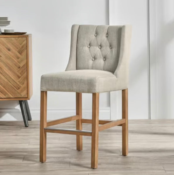 LUXEDECOR Cayle Tufted Counter Height Bar Stools (4 Available)