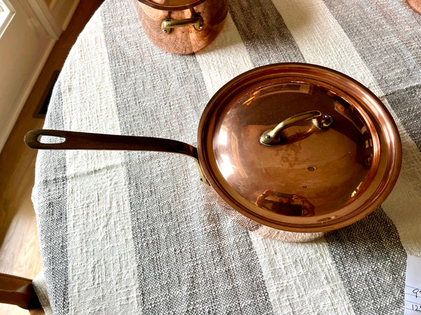 Mauviel M'Heritage French Copper 9" Skillet with Lid