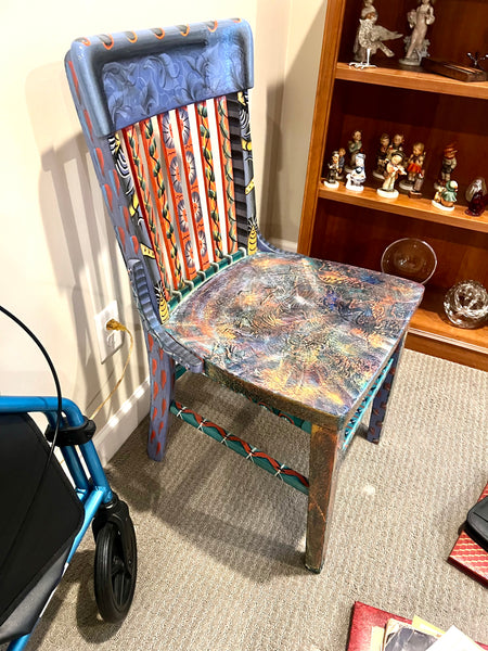 Artist Jeri Cannon Hand Painted Chair