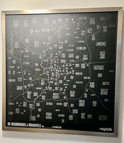 Indianapolis Neighborhoods Framed Art