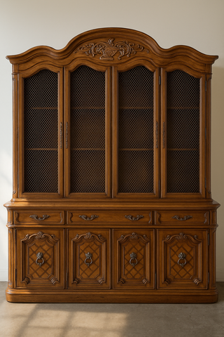 Vintage Thomasville Breakfront China Cabinet