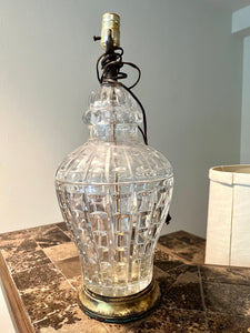 Antique Crystal Cut Table Lamp