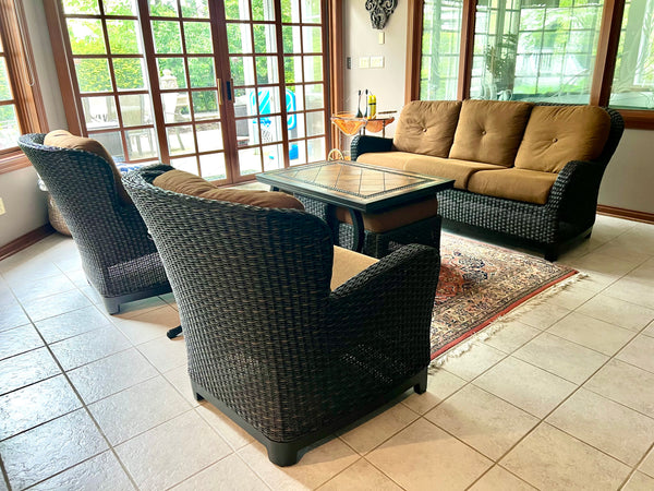 4 Piece Indoor/Outdoor Wicker Patio Set