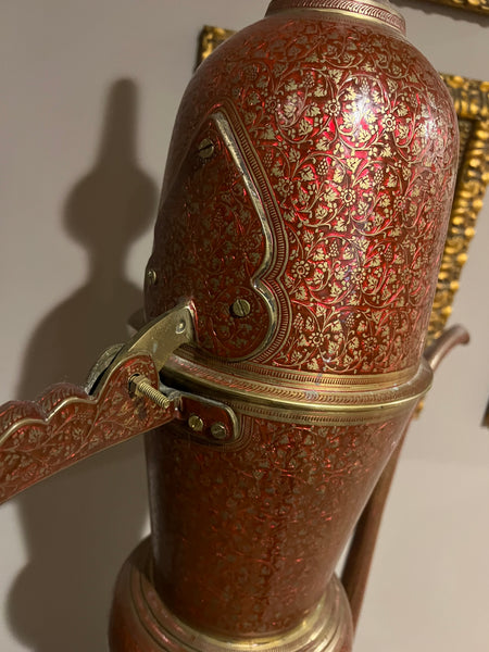 Moorish Style Monumental Floor Standing Palace Brass Ewer