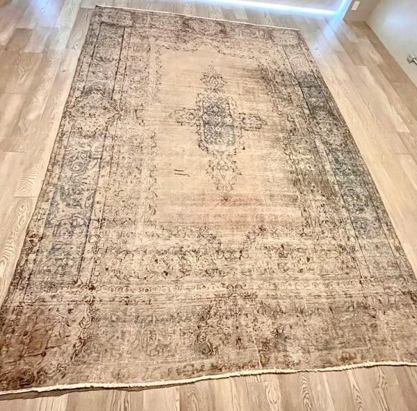 Grey Overdyed Persian Area Rug Made in Pakistan