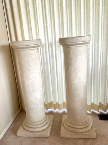 Pair of Antique Faux Marble Pedestals