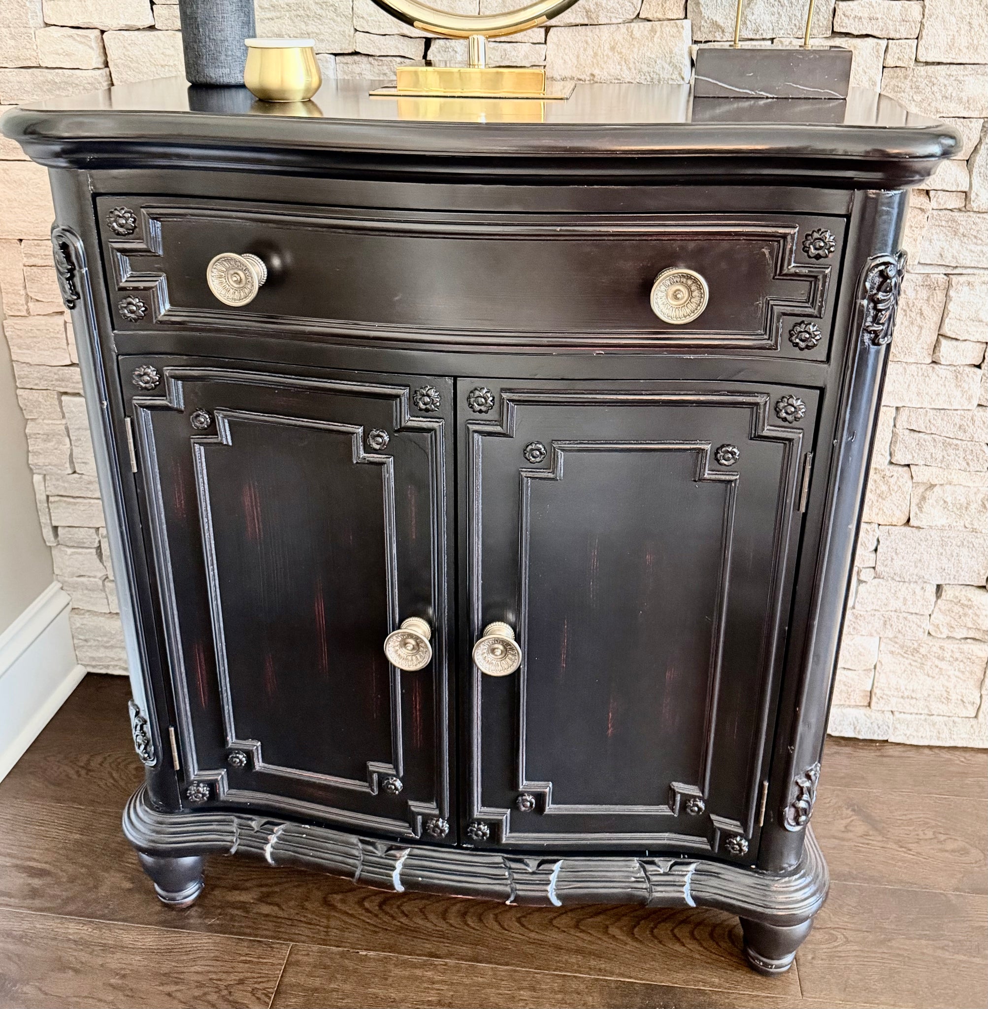 ※時刻表　asian vintage cabinet Black Asian Inspired Storage Cabinet (2 Available) – KLM Luxury
