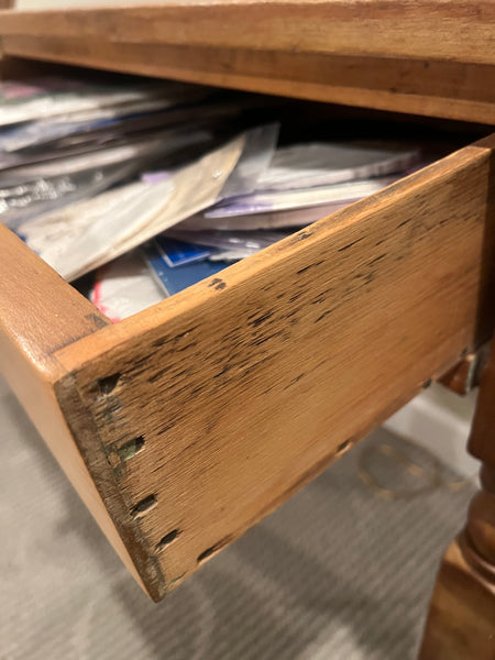 Antique Pine Writing Desk Table