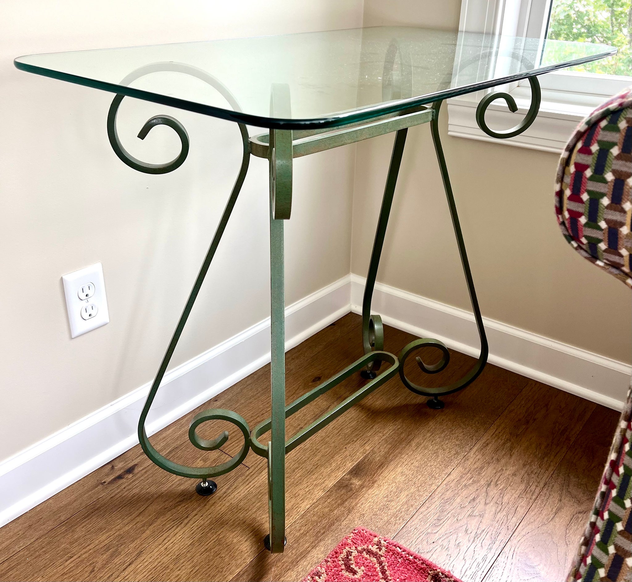 Iron and Glass Side Table