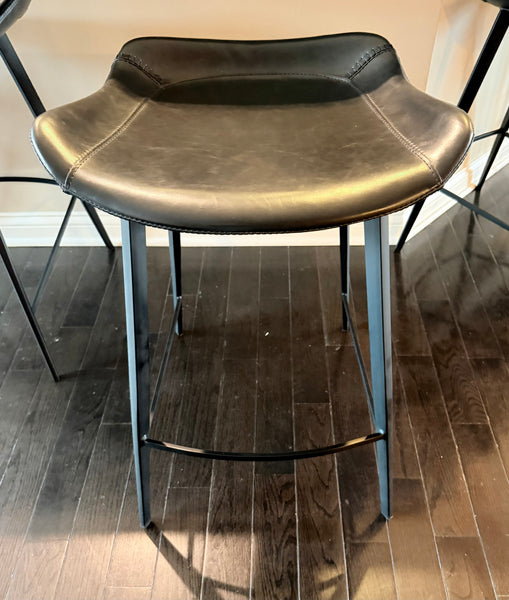 ARHAUS Saddle Leather Counter Stools (6 Available)