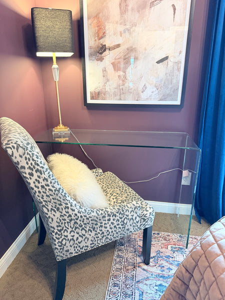 Ballard Designs Custom Leopard Print Accent Chair
