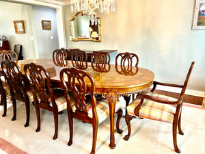 KARGES Chippendale Dining Table and 10 Chairs