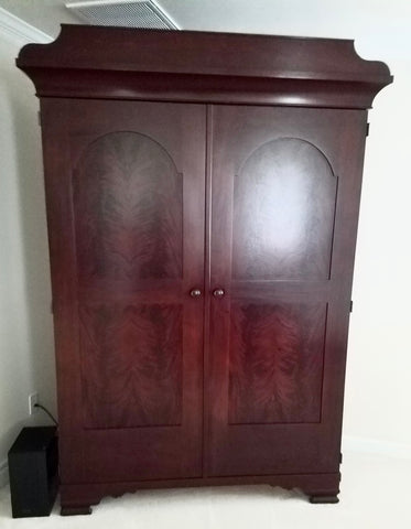 Craftique Solid Mahogany Armoire Wardrobe Entertainment Center