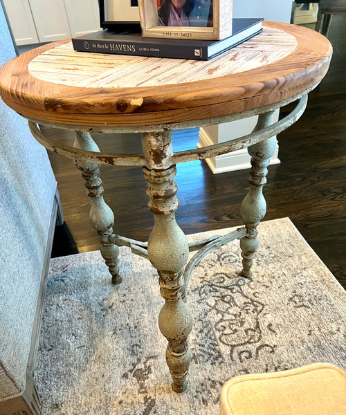 Round 3 Legged Steele Accent Table