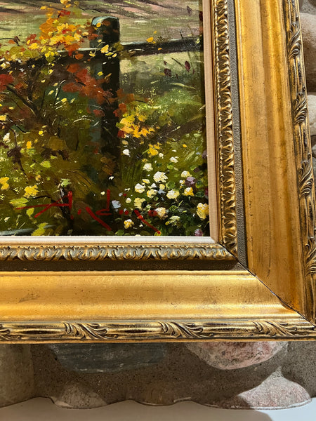 Custom Framed Art Oil on Canvas Painting by Andino