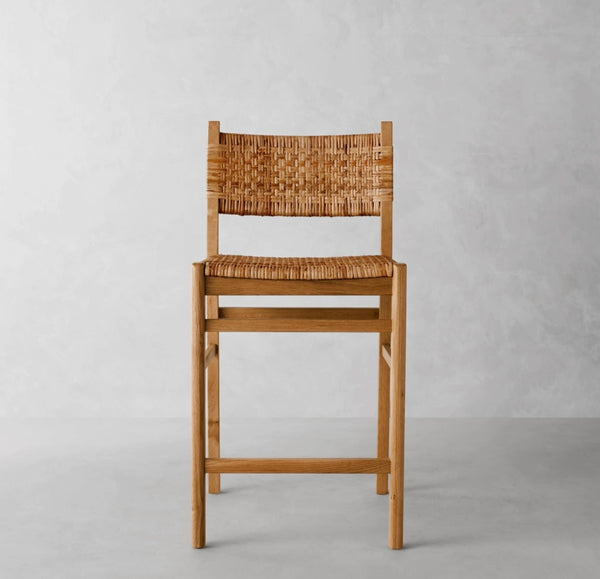 Set of 3 Williams Sonoma Sullivan Woven Counter Stools