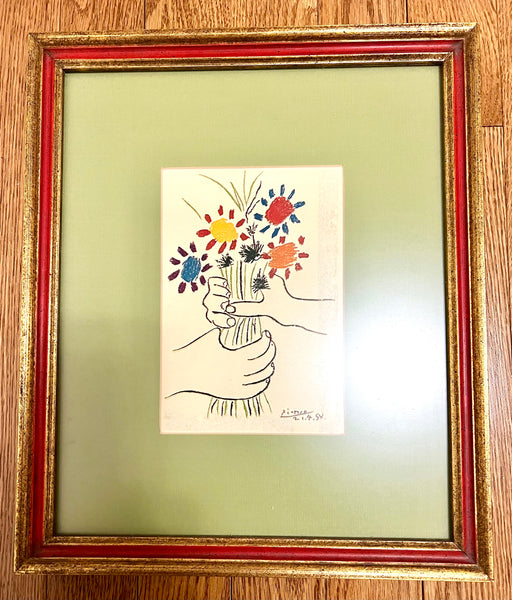 Pablo Picasso "Bouquet of Peace" Signed and Dated 1958
