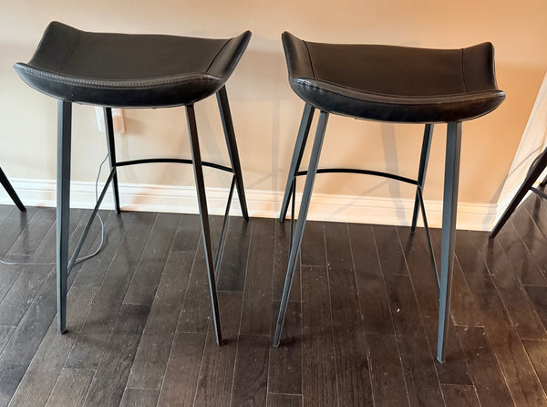 ARHAUS Saddle Leather Counter Stools (6 Available)