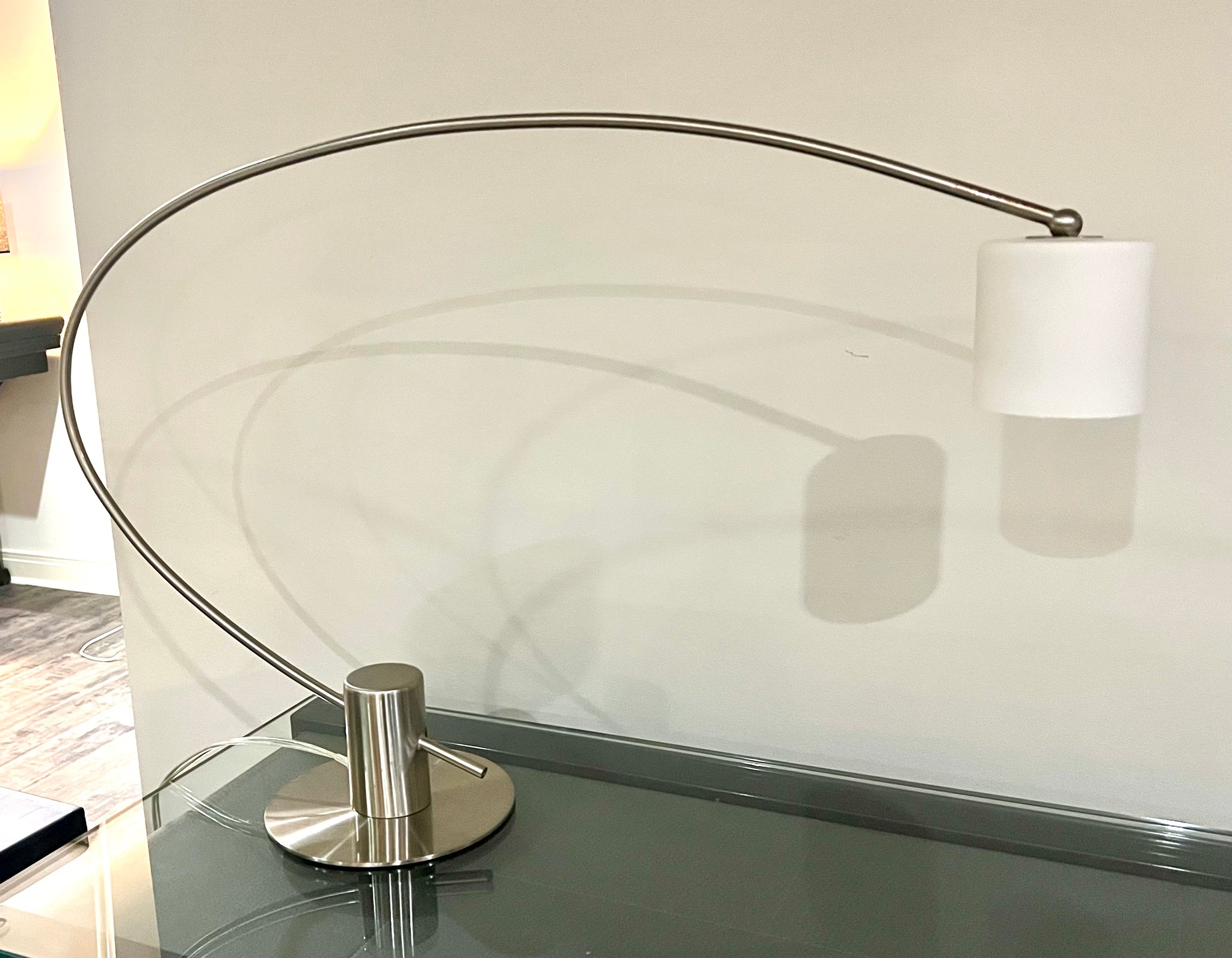 Chrome Arc MCM Table Lamp