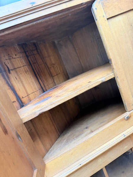 Antique 19th Century Cherry Wood Corner Cupboard