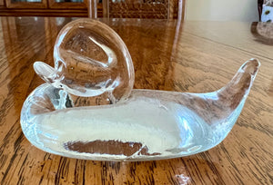 Pilgrim Glass Clear Crystal Duck