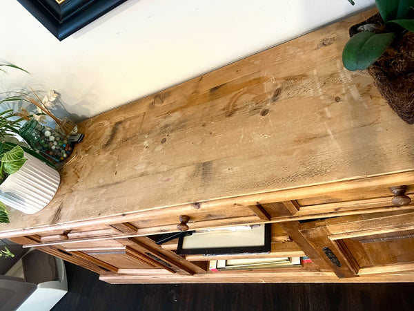 Pine Buffet Console Cabinet