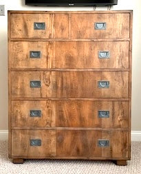 Henredon Circa 76 Campaign Highboy Dresser – KLM Luxury Consignment Henredon Circa 76 Campaign Highboy Dresser – KLM Luxury Consignment