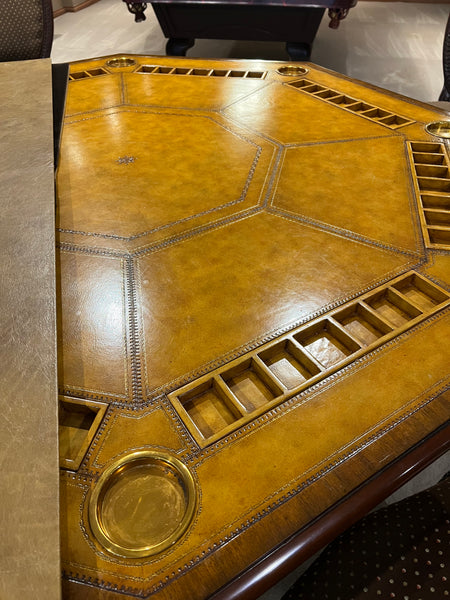 Maitland-Smith Rams Head Game Poker Card Table