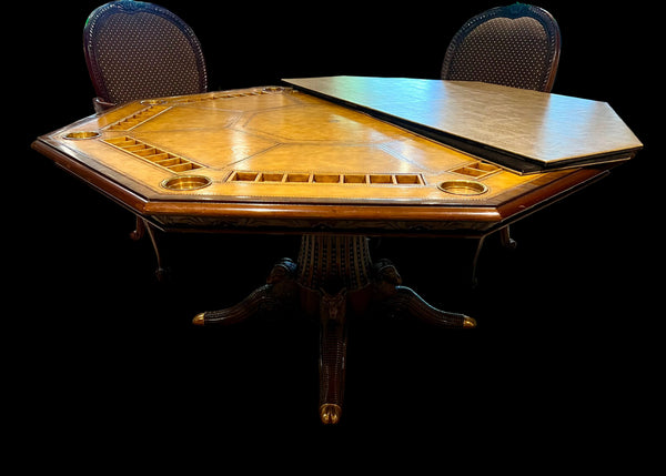 Maitland-Smith Rams Head Game Poker Card Table