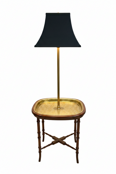 Vintage Fredrick Cooper Brass Tray Floor Lamp