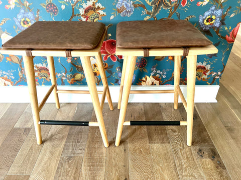 Pair of Bryseida Solid Wood 24" Counter Stools NEW