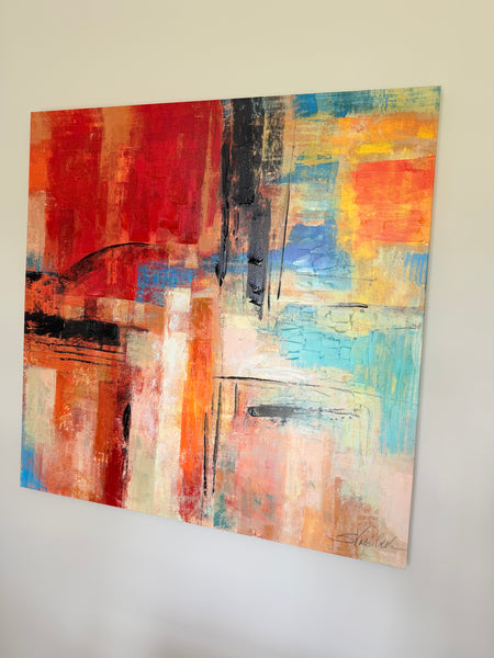"Harbor Sunset" Painting by Silvia Vassileva Print