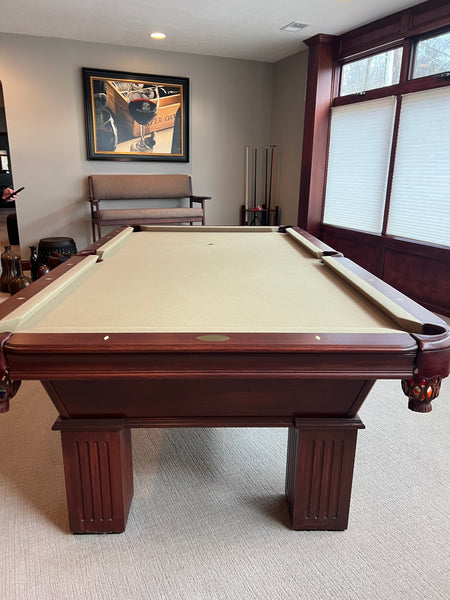 Olhausen Billiard Pool Table, Pub Bench and Accessories