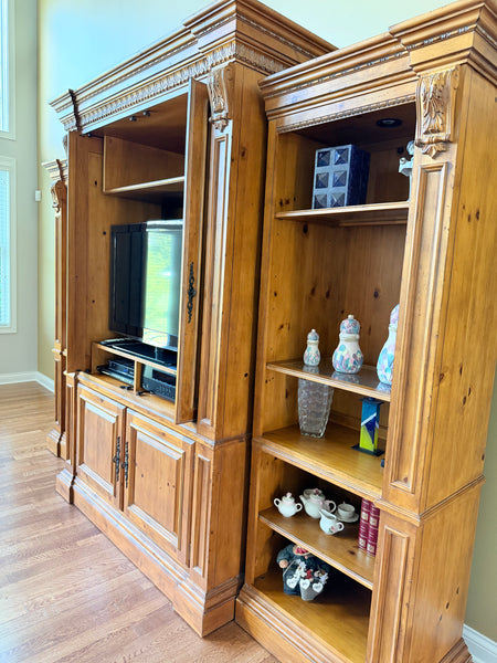 Ethan Allen Tuscany Collecion 3 Piece Entertainment Center