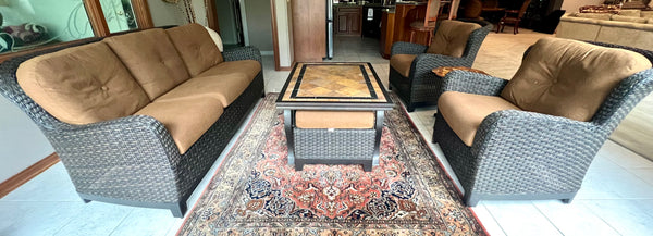 4 Piece Indoor/Outdoor Wicker Patio Set