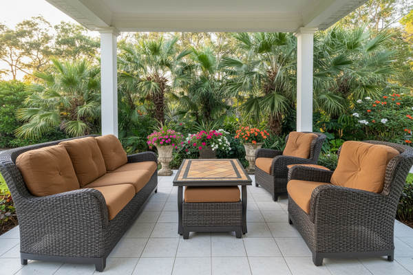 4 Piece Indoor/Outdoor Wicker Patio Set
